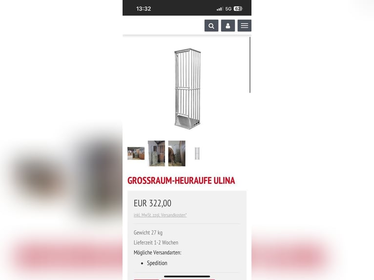 Heuraufe Eckraufe Ulina Growi
