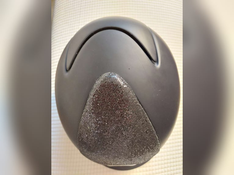 KEP Reithelm Cromo 2.0 Matt Inserto Glitter mit Polo-Schirm, inkl. Tasche und Inlay, dunkelblau 