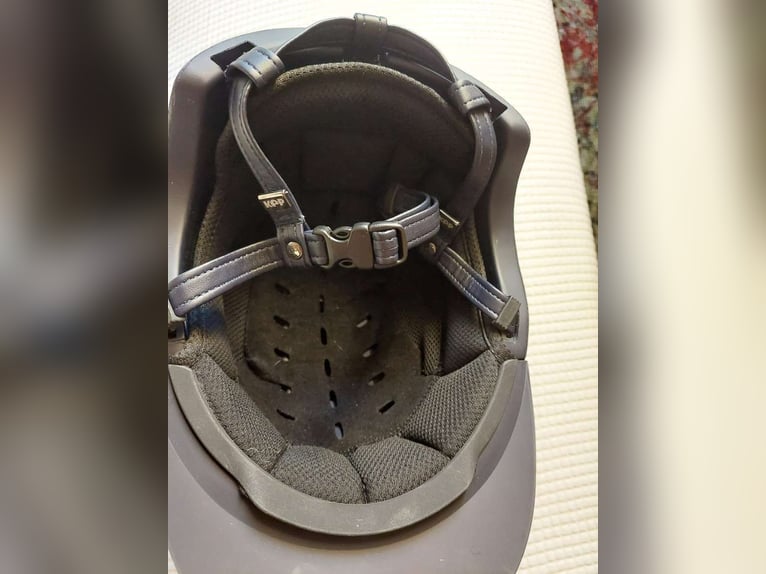 KEP Reithelm Cromo 2.0 Matt Inserto Glitter mit Polo-Schirm, inkl. Tasche und Inlay, dunkelblau 