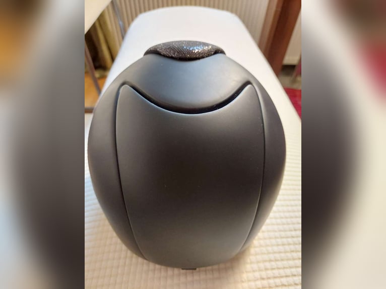 KEP Reithelm Cromo 2.0 Matt Inserto Glitter mit Polo-Schirm, inkl. Tasche und Inlay, dunkelblau 