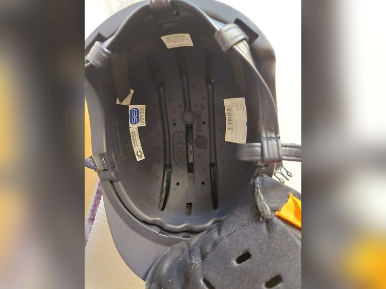 KEP Reithelm Cromo 2.0 Matt Inserto Glitter mit Polo-Schirm, inkl. Tasche und Inlay, dunkelblau 