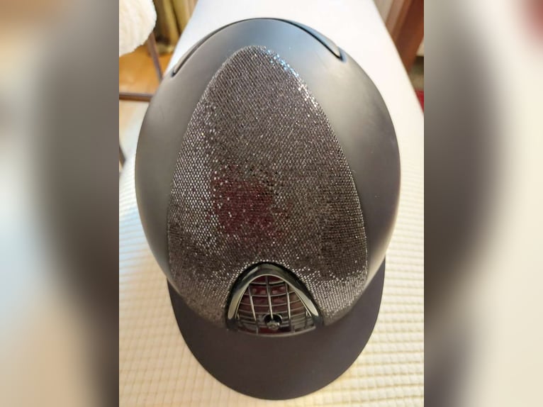 KEP Reithelm Cromo 2.0 Matt Inserto Glitter mit Polo-Schirm, inkl. Tasche und Inlay, dunkelblau 