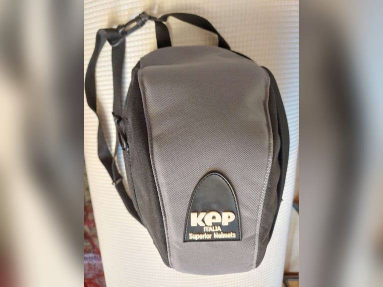 KEP Reithelm Cromo 2.0 Matt Inserto Glitter mit Polo-Schirm, inkl. Tasche und Inlay, dunkelblau 