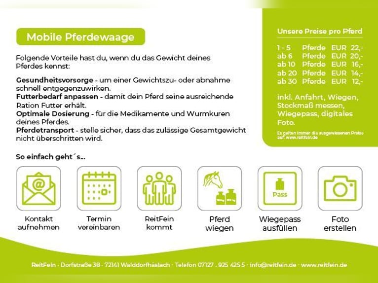 MOBILE PFERDEWAAGE, Pferde wiegen, Stockmaß, digitales Foto