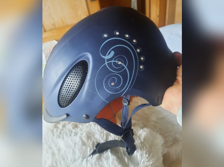 Wunderschöner, sehr gut erhaltener mitternachtsblauer Reithelm von Uvex,  Gr 57-59