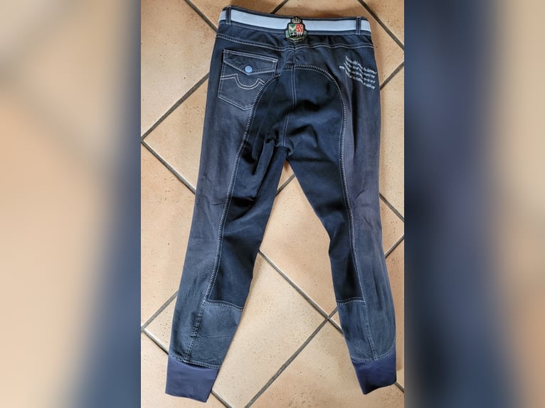 blaue edle Jeans Reithose mit Vollbesatz - USG - Größe 80