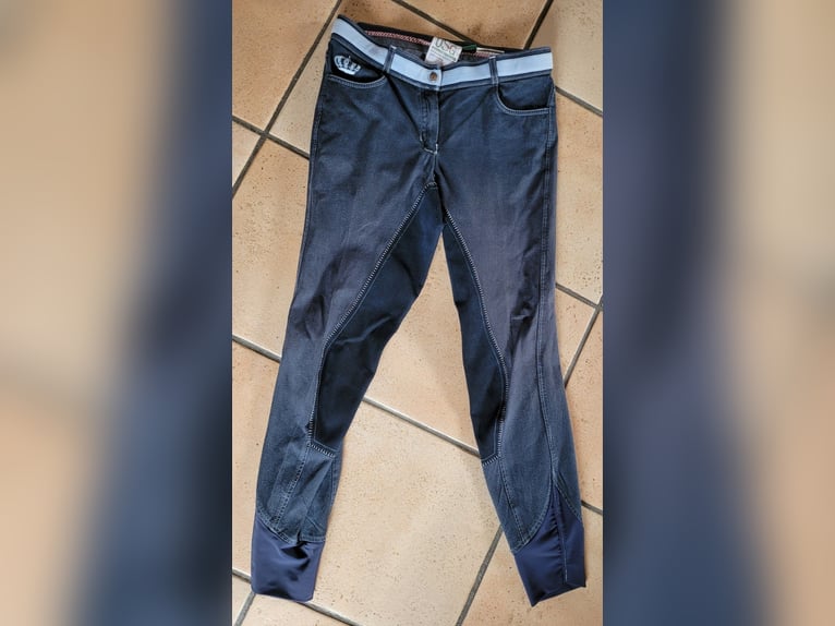 blaue edle Jeans Reithose mit Vollbesatz - USG - Größe 80