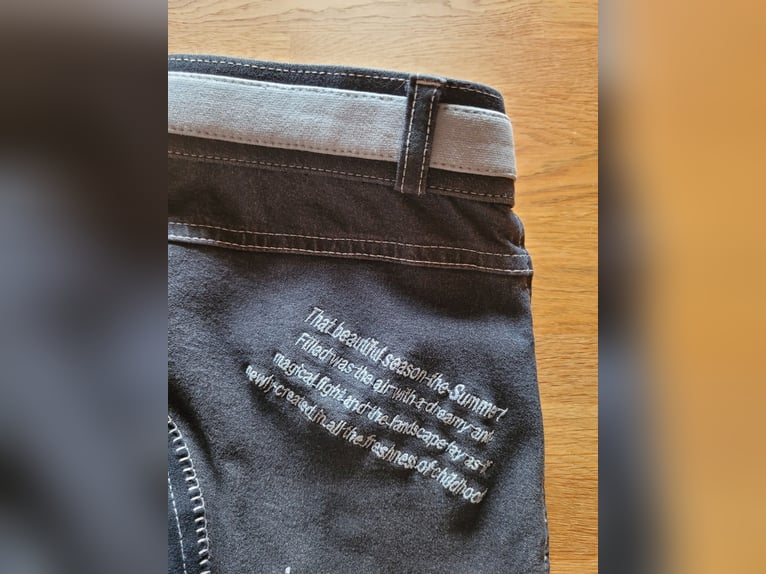 blaue edle Jeans Reithose mit Vollbesatz - USG - Größe 80