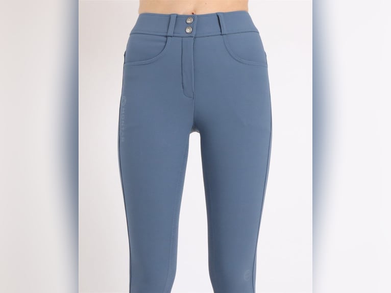 Breeches Ess Megan de tiro alto Azul oceano.
