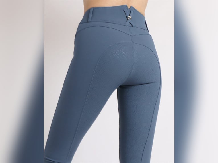 Breeches Ess Megan de tiro alto Azul oceano.