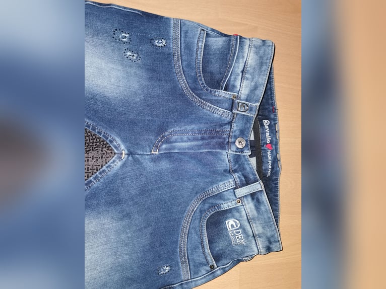 Cavallo Chaya Full Grip, Jeansreithose, Größe 36