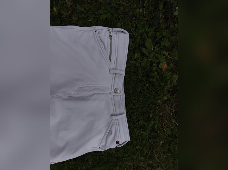 Cavallo Reithosen Cavalcalima Vollbesatz Grip Gr. 38 weiß Turnierreithose 