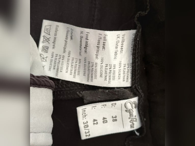 Equilibre Vollbesatz Reithose schwarz