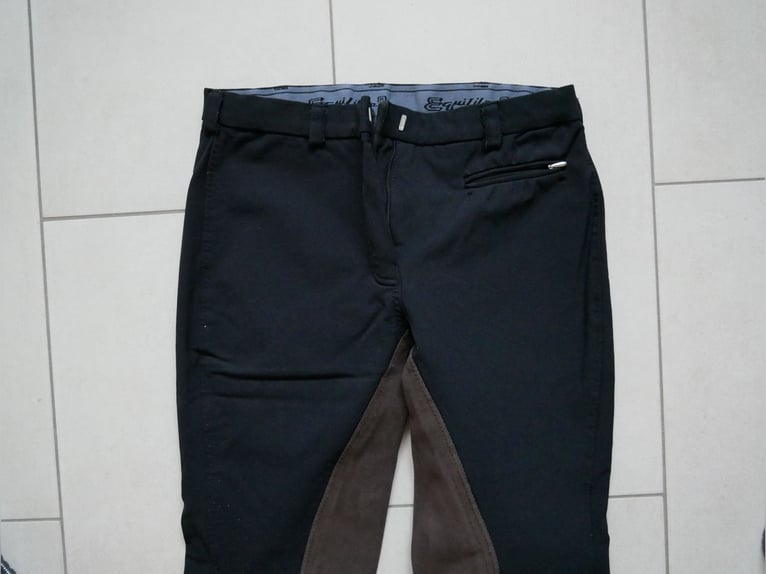 Equilibre~Damen Vollbesatz Winter Reithose ~ Gr. 76 ~ schwarz/braun ~