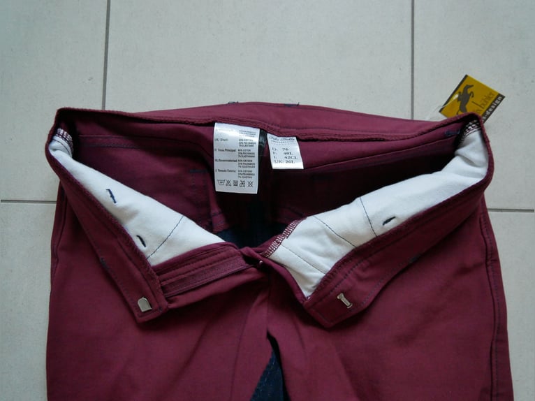 Felix Bühler~Damen Vollbesatz Reithose + Stirnband~brombeer/marine~Gr. 76~Neu~