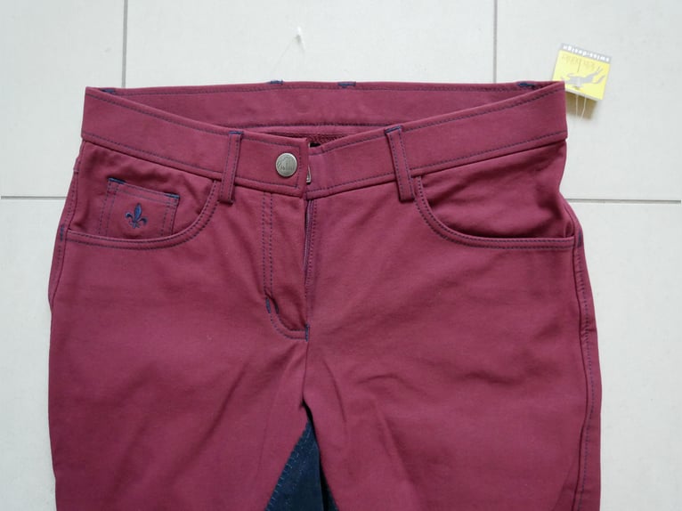 Felix Bühler~Damen Vollbesatz Reithose + Stirnband~brombeer/marine~Gr. 76~Neu~