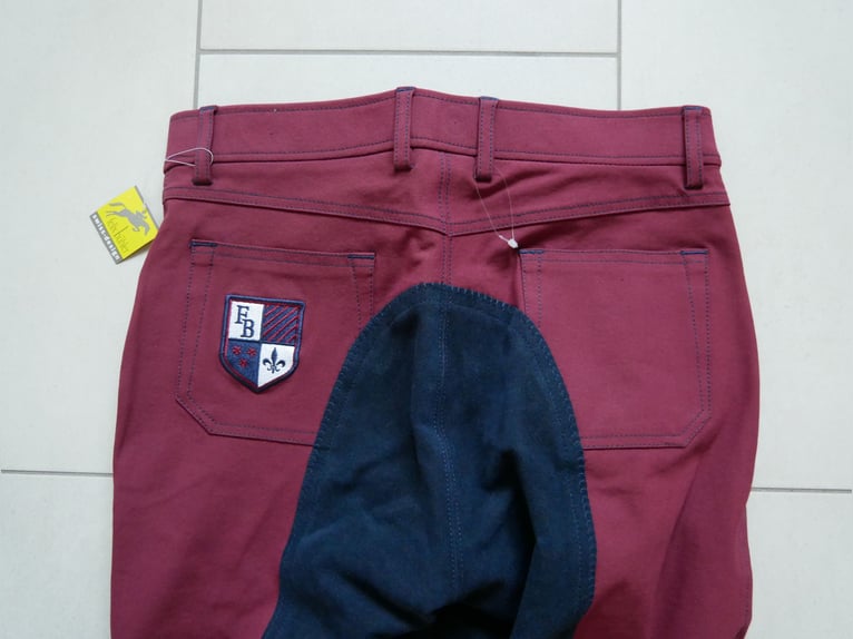Felix Bühler~Damen Vollbesatz Reithose + Stirnband~brombeer/marine~Gr. 76~Neu~