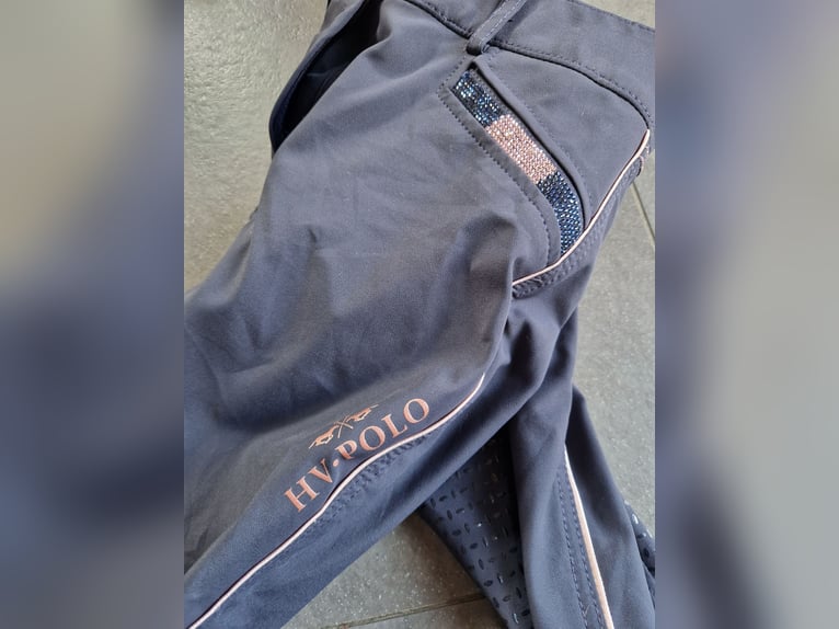 Hv polo gripreithose S 36 blau rosegold glitzer 