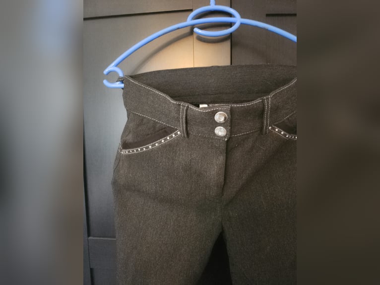 Reithose grau strass 36