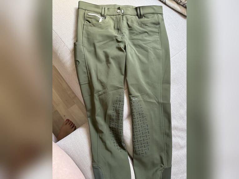 Reithose von Riders Deal Classic Design 2.0 Silikonkniebesatz grün Größe 40