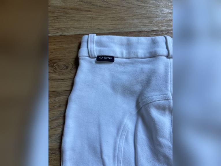 Weiße Turnierhose Fouganza Kinder Turnier Reithose