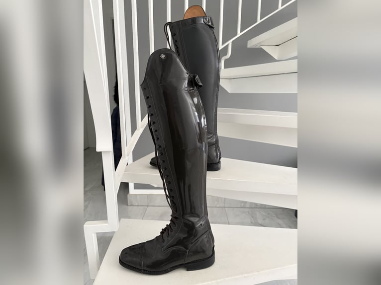 DeNiro Stiefel - Gr.38 - Grau/Lack - kaum getragen