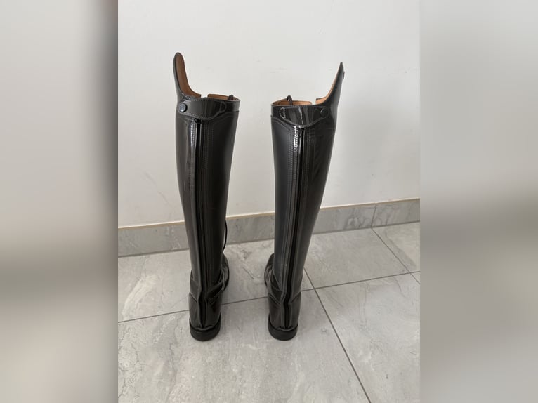 DeNiro Stiefel - Gr.38 - Grau/Lack - kaum getragen