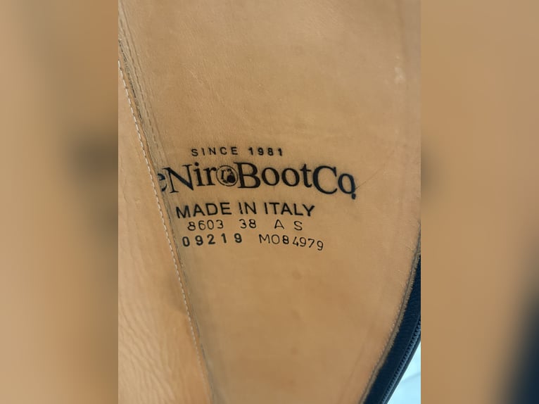 DeNiro Stiefel - Gr.38 - Grau/Lack - kaum getragen