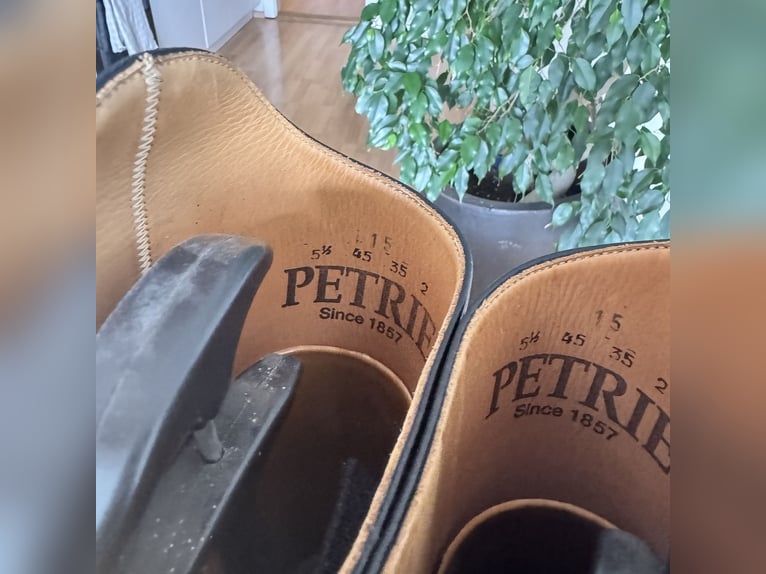 Petrie Dressurstiefel Leder schwarz – Gr. 5½ / H 45 / W 35
