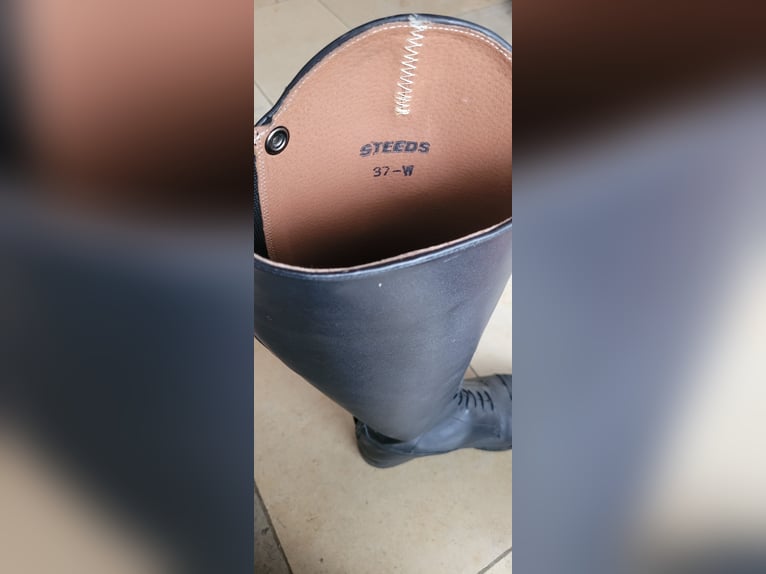 Reitstiefel Steeds 37-W Leder schwarz