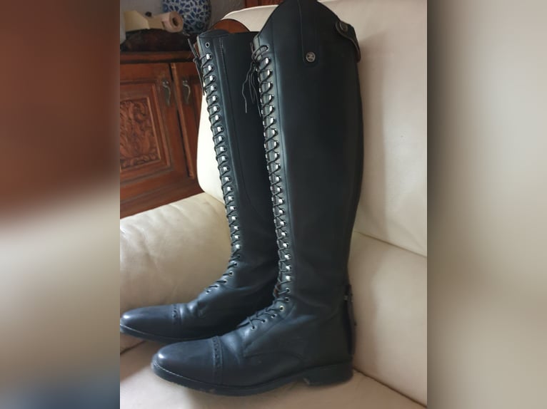 Reitstiefel zum Schnüren Laval schwarz Gr. 41 ( 50 LN ) aussen 55cm Reitstiefel zum Schnüren Laval schwarz Gr. 41 ( 50 LN ) aussen 55cm