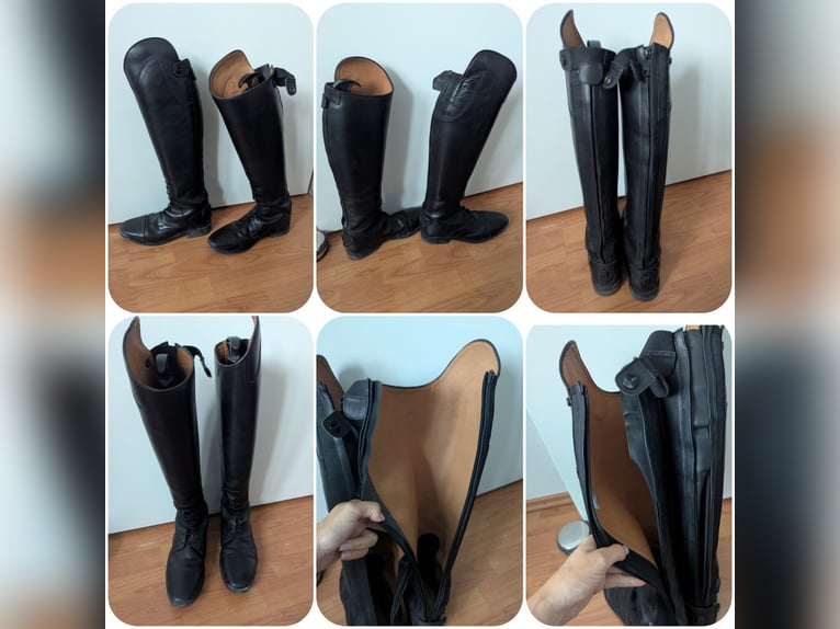 Schwarze Loesdau Reitstiefel Modell Campinas aus Leder