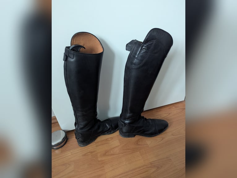 Schwarze Loesdau Reitstiefel Modell Campinas aus Leder