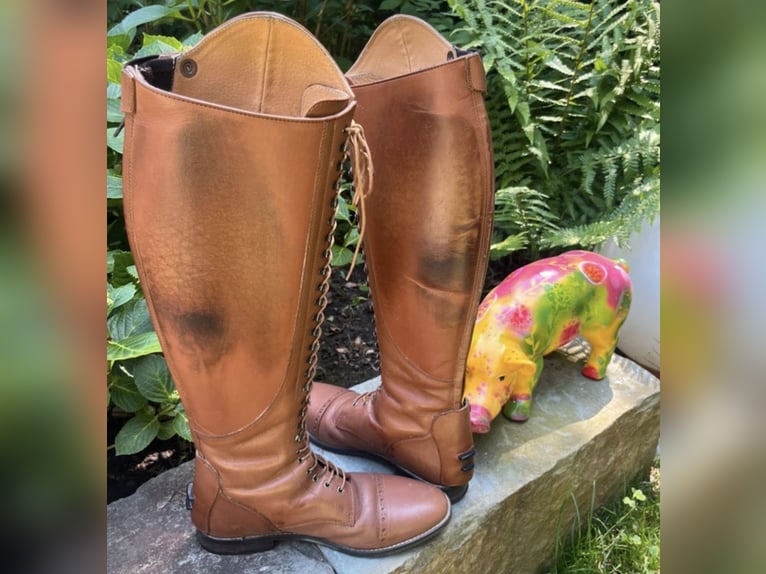 Wunderschöne Busse Reitstiefel „Laval“ in Cognac – Gr. 40