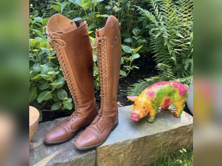 Wunderschöne Busse Reitstiefel „Laval“ in Cognac – Gr. 40
