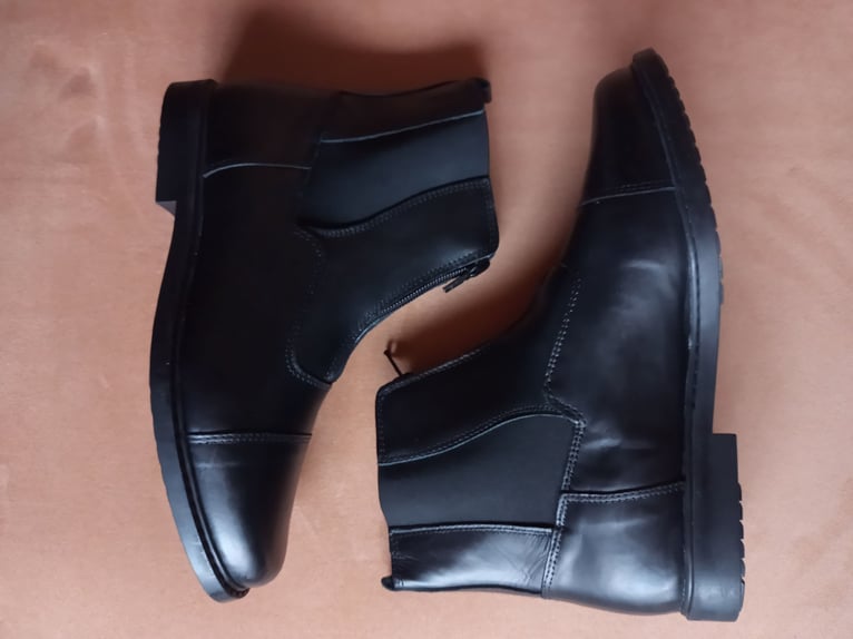 Reitstiefeletten Glattleder schwarz Größe 39, 41 neu!