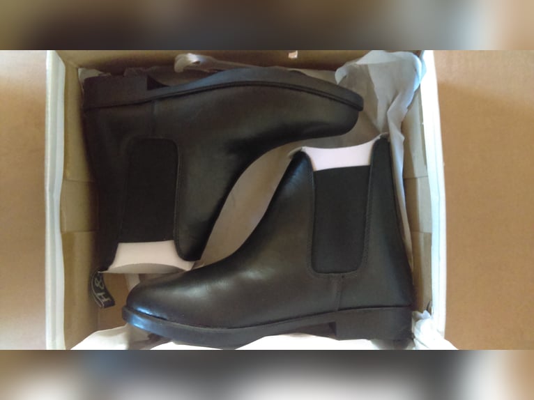 Reitstiefeletten Glattleder schwarz Größe 39, 41 neu!