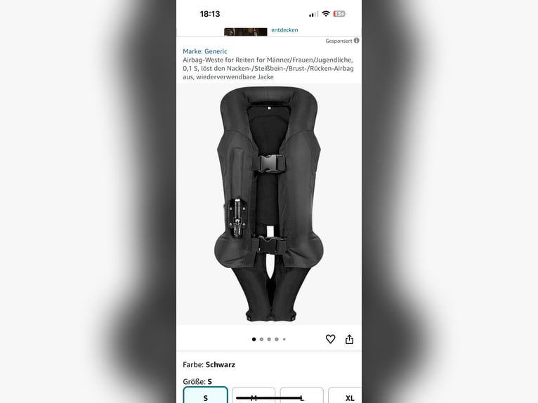 Airbag Weste Größe S neu 