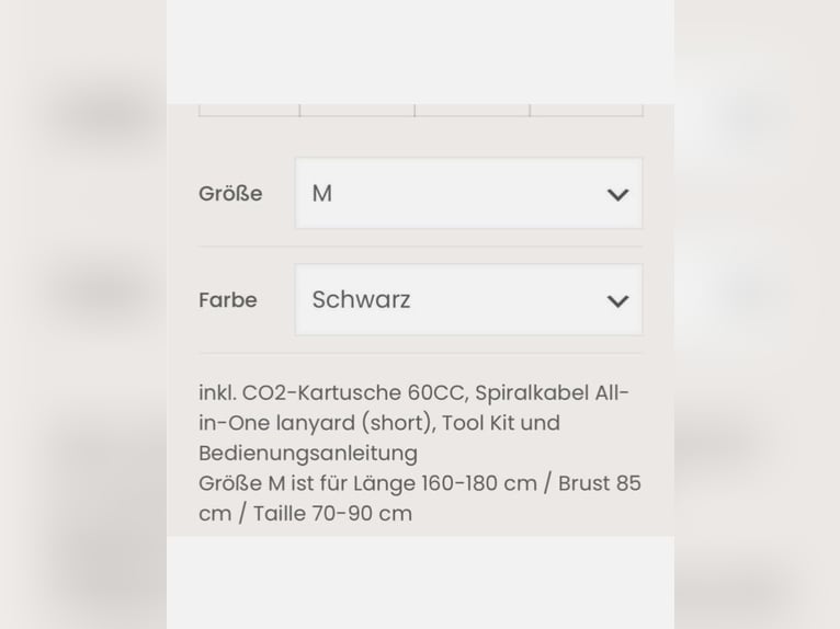 Sicherheitsweste Hit Air Airbag Weste Reitweste Springweste Airbagweste
