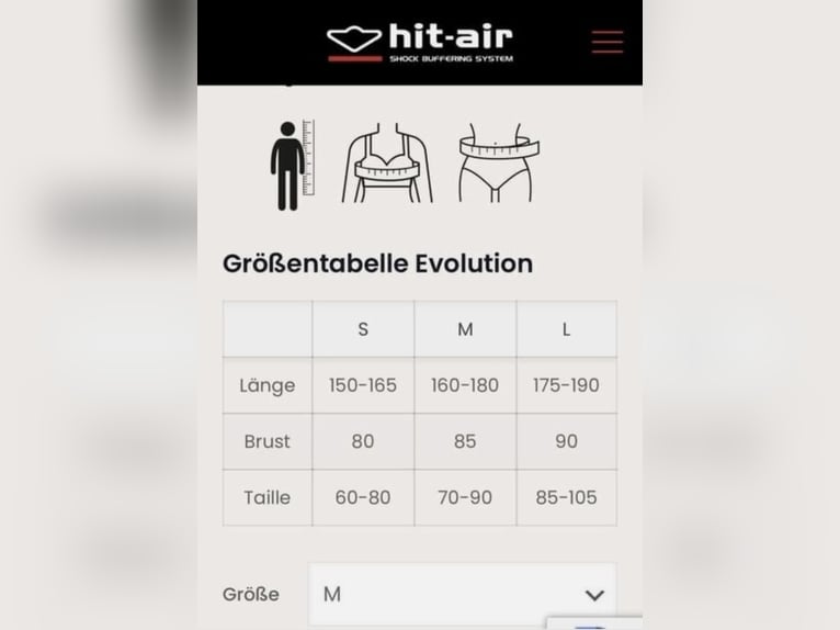 Sicherheitsweste Hit Air Airbag Weste Reitweste Springweste Airbagweste