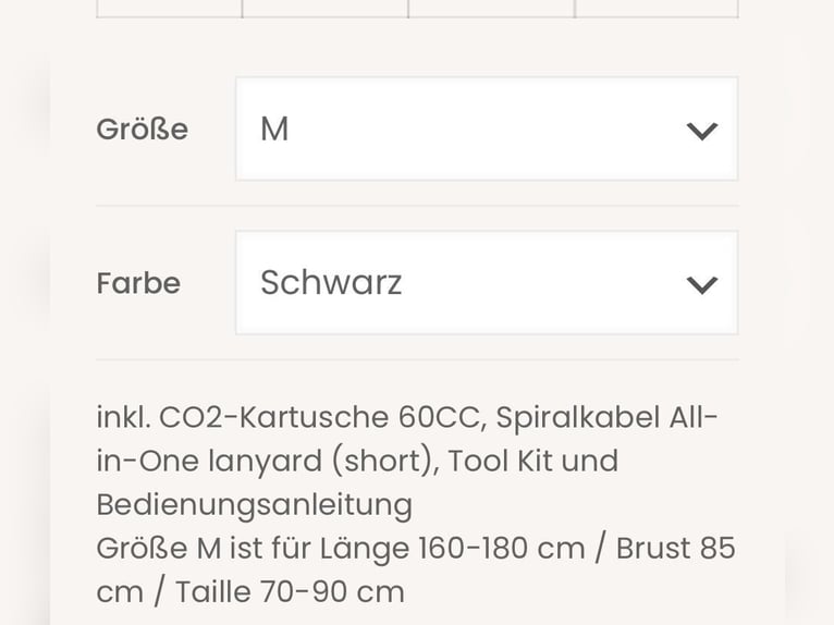Sicherheitsweste Hit Air Airbag Weste Reitweste Springweste Airbagweste 