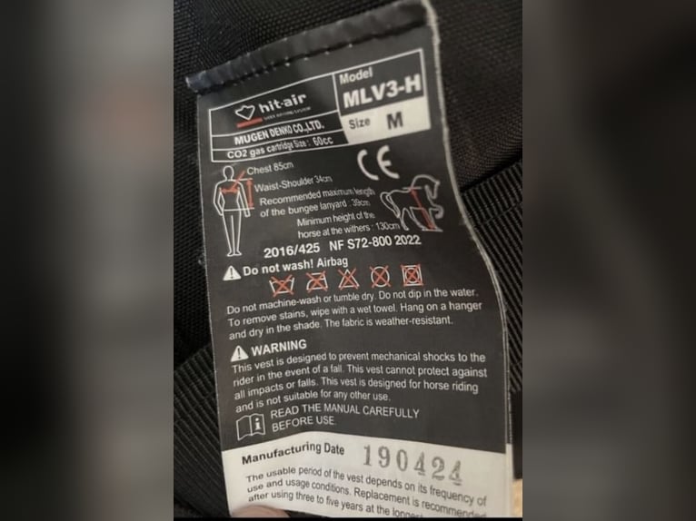 Sicherheitsweste Hit Air Airbag Weste Reitweste Springweste Airbagweste