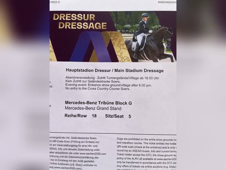 2x Tickets FEI World Championships Dressur Kür Finale