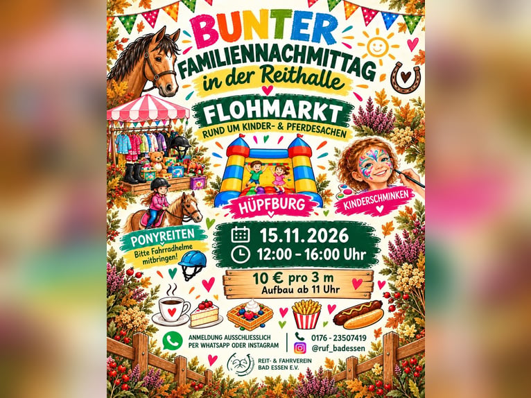 Flohmarkt: Bunter Familiennachmittag in der Reithalle