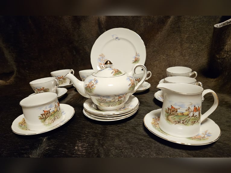 Porzellan Service - "Parforce-Jagd" - Teeservice Regency - 22-tlg