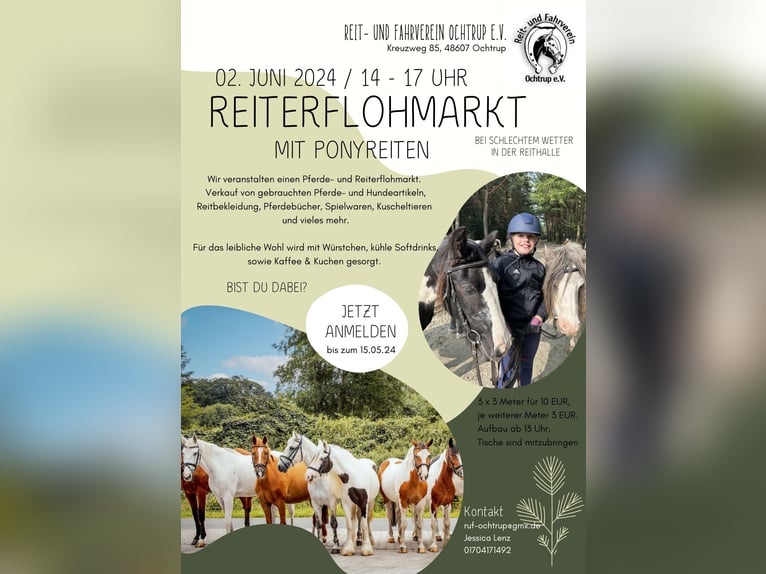 Reiterflohmarkt mit Ponyreiten am 02.06.24 in Ochtrup