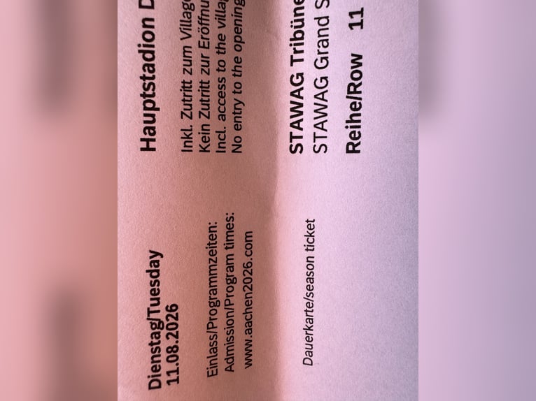 Ticket WM Achen Dressur - toller Preis !