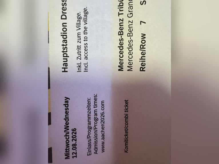 WM Ticket Dressur Grand Prix - toller Preis