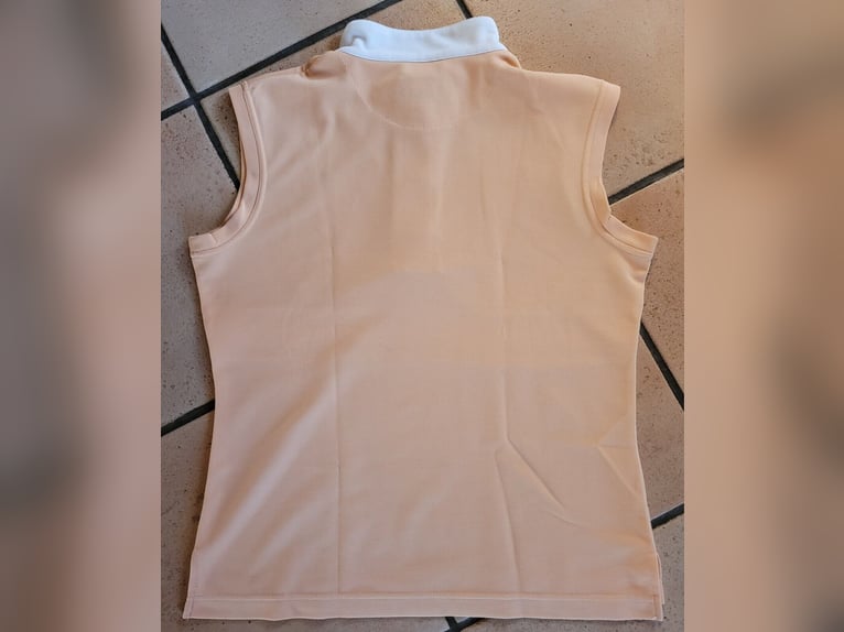 apricotfarbene Turnierbluse / Turniershirt ärmellos - Größe L