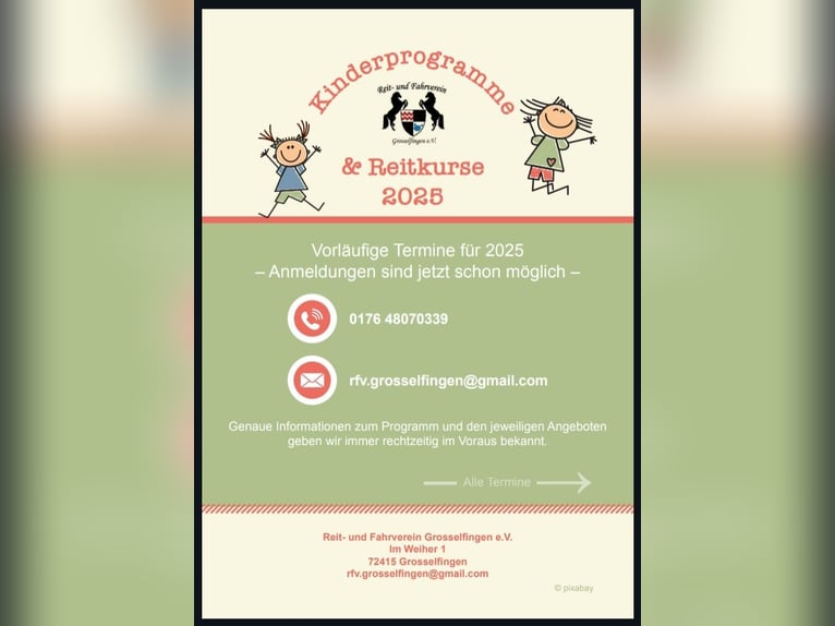 Reiterferien für Kinder - Sommer